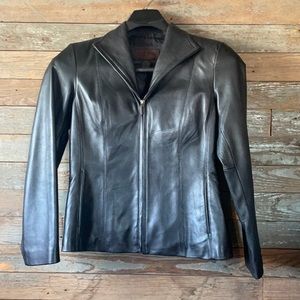Siena Small Black Leather Jacket